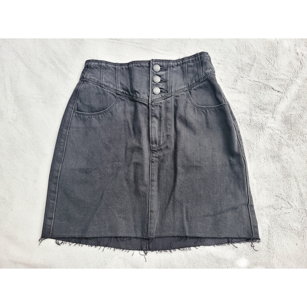Hollister Black Denim Skirt Size 25